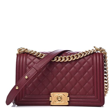 chanel calfskin quilted medium boy flap burgundy outfits ideas|coco Chanel bag.